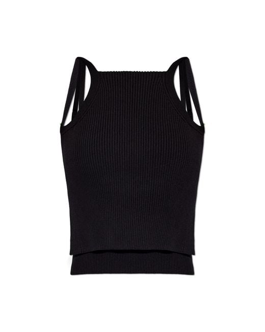 Emporio Armani Black Top From The 'Sustainability' Collection
