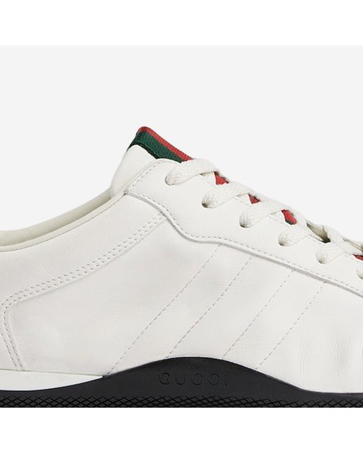 Gucci White Leather Shift Sneakers Trainers for men