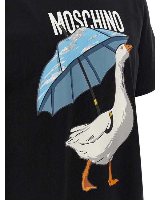 Moschino Black Cotton T-Shirt for men