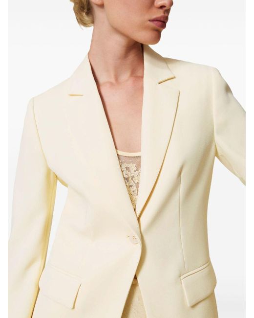 Twinset Natural Single Button Blazer Jacket
