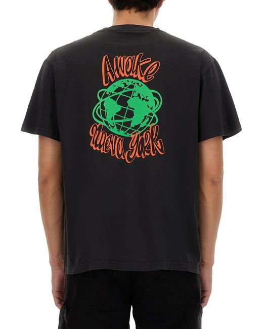 AWAKE NY Black Crawford T-Shirt for men