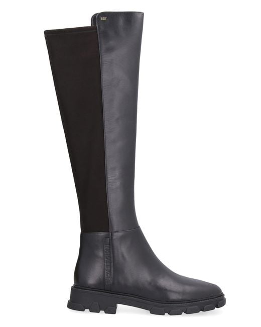 MICHAEL Michael Kors Ridley Leather Overtheknee Boots in Black Lyst