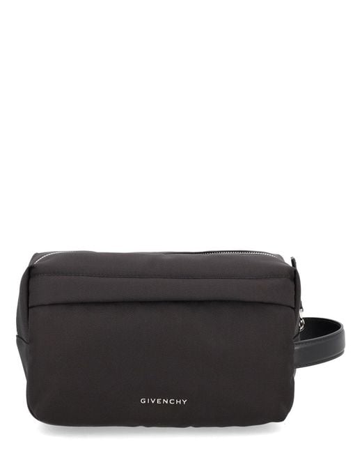 Givenchy Black Logo Clutch Bag Polyamide for men