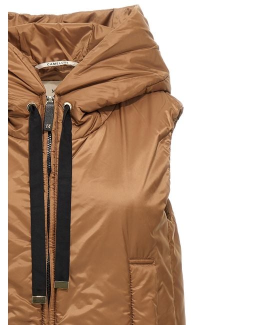 Max Mara Brown Polyester Sleeveless Jacket Clothing