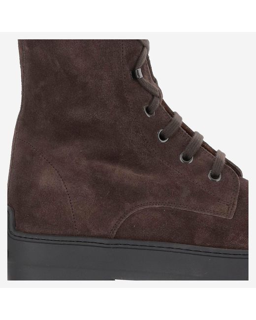 Tod's Brown Ankle Boots Suede