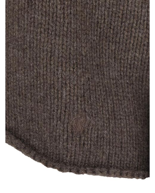 Loulou de Saison Brown U-Neck Sweater Derry Lds Cashmere Tops