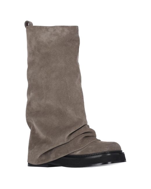 The Attico Brown Robin" Combat Boots