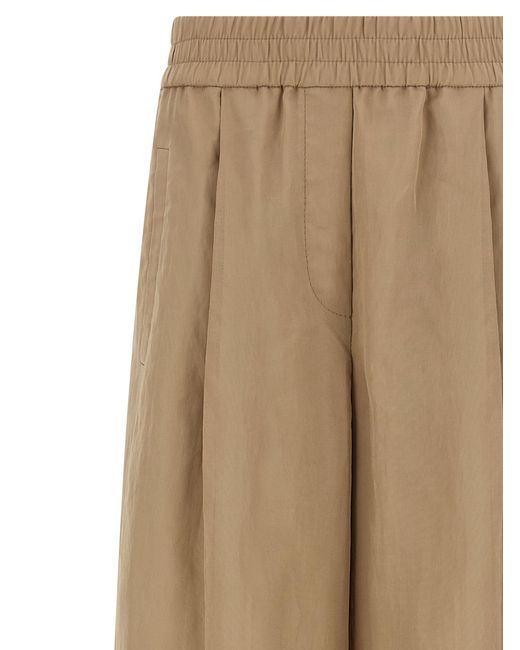 Brunello Cucinelli Natural Cotton Casual Pants