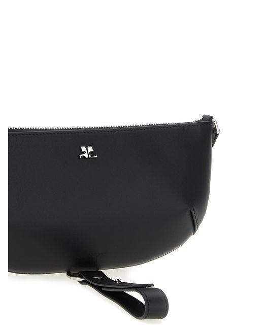 Courreges Black Calfskin Shoulder Bag