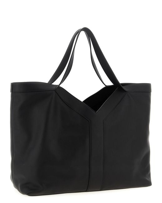 Saint Laurent Black 'Y' Large Shopping Bag for men
