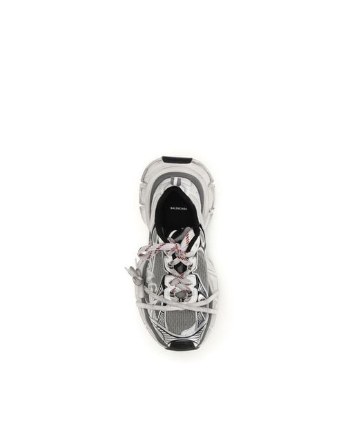 Balenciaga White Polyester Athletic Sneakers for men