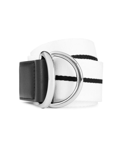 Palm Angels White Venice Track Tape Belt Accessories