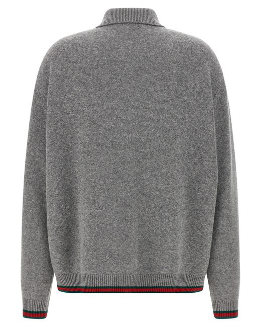 Gucci Gray Polo Cardigan