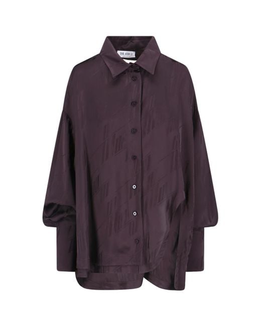 The Attico Purple 'kota' Oversized Shirt