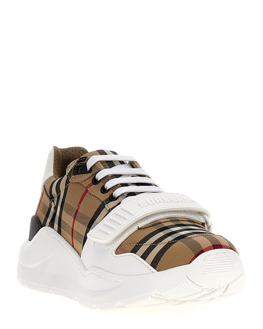 Burberry Natural Cotton Athletic Sneakers for men