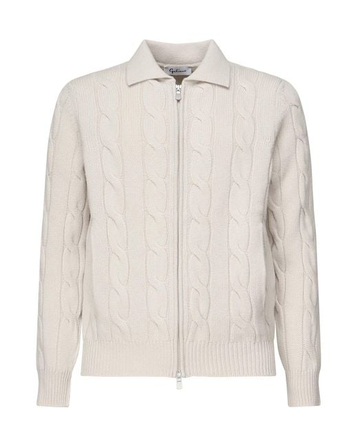 Galiana White Sweaters Virgin Wool for men