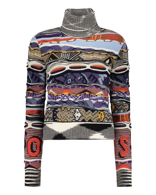 Missoni Multicolor Wool Blend Turtleneck Sweater