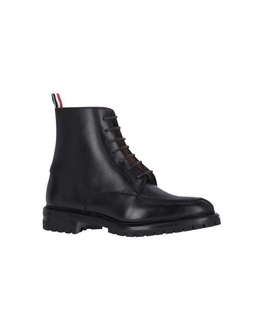 Thom Browne Black Classic Commando Derby Boots for men