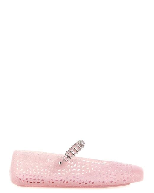 Jimmy Choo Pink 'The Jelly' Ballet Flats