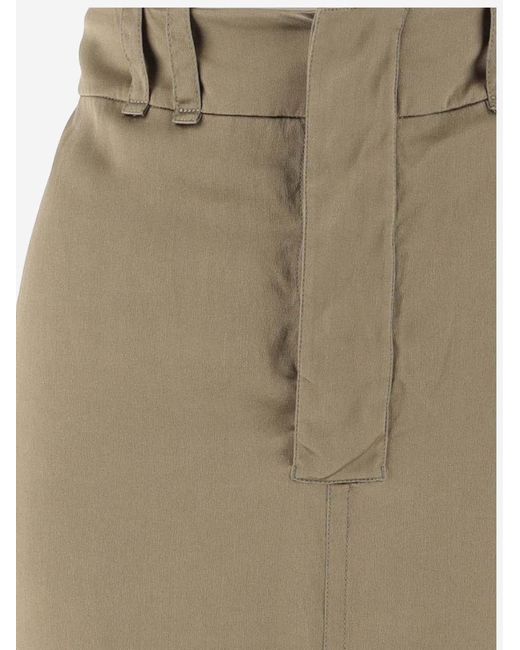 Saint Laurent Natural Silk Skirt