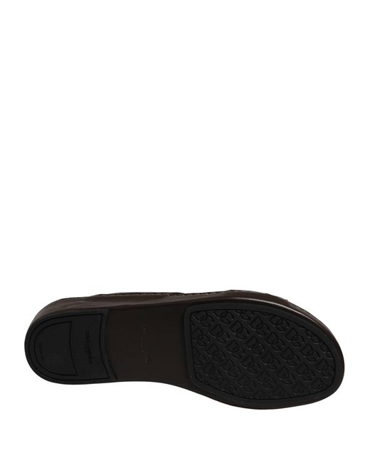 Dolce & Gabbana Brown Leather Cutout Dg Logo Sandals Shoes for men