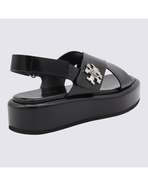 Tory Burch Black Leather Flats