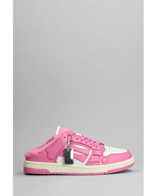 Amiri Sneakers In Leather in Pink | Lyst
