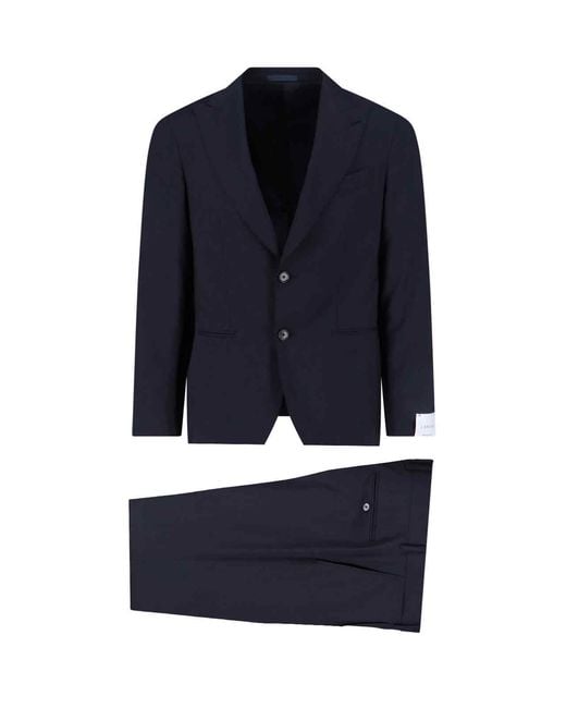 Caruso Blue Dresses Wool for men