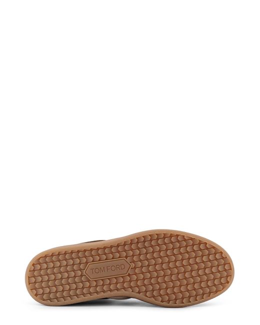 Tom Ford Brown Low-Top Suede Sneakers for men