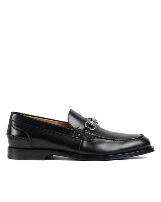 Gucci Black Loafers With Bit for men