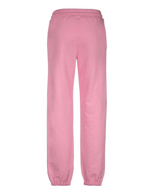 MSGM Pink Logo Print Sweatpants