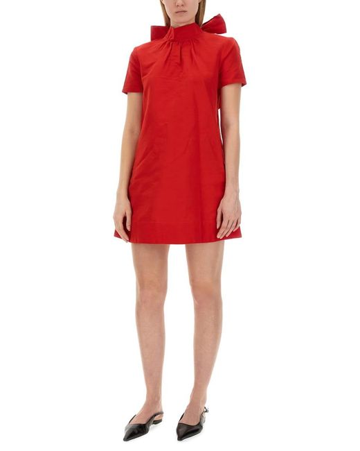 Staud Red Mini Dress "Ilana"