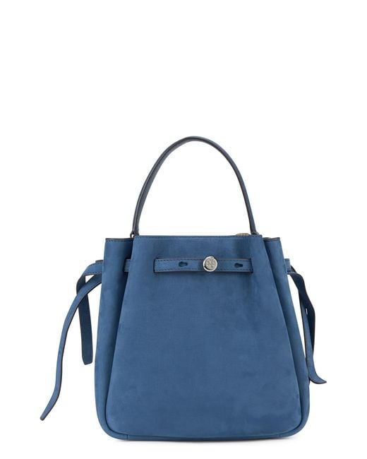 Tory Burch Blue Bucket Bag Nappa Leather
