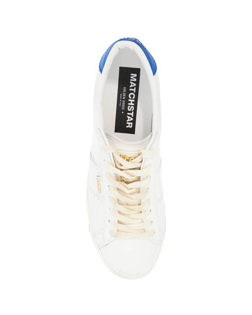 Golden Goose Deluxe Brand White Smooth Leather Matchstar Sneakers for men