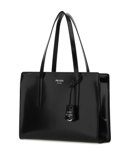 Prada Black Leather Re-Edition 1995 Shoulder Bag