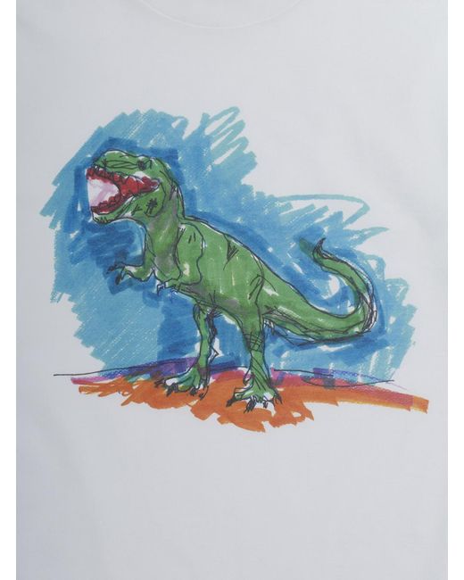 Marni Blue Kids T-Shirt Front Print Cotton T-Shirts for men
