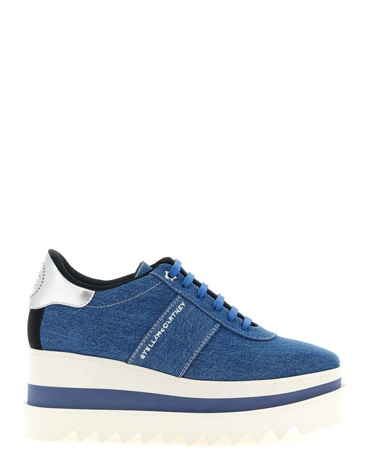 Stella McCartney Blue Eva Wedge Sandals