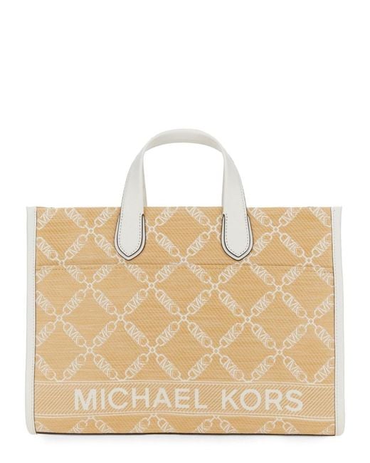 MICHAEL Michael Kors Natural Large Tote Bag Polyethylene Handbags