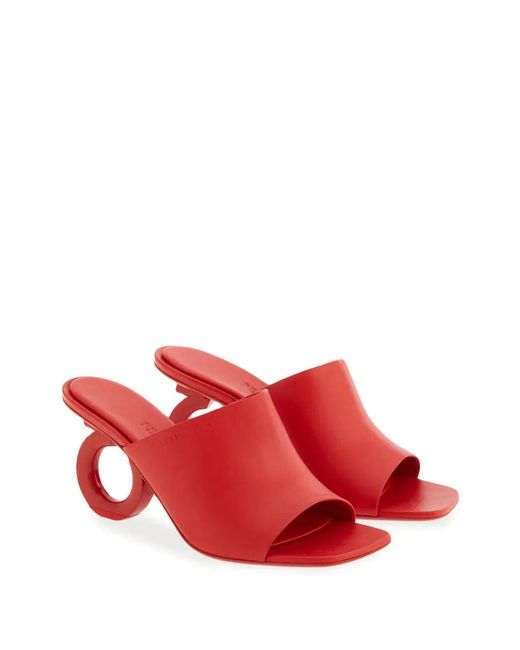 Ferragamo Red Astro Sandals