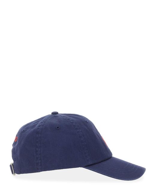 Polo Ralph Lauren Blue Baseball Hat With Logo for men
