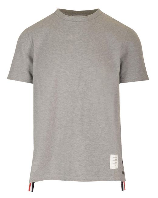 Thom Browne Gray Piqué T-Shirt for men