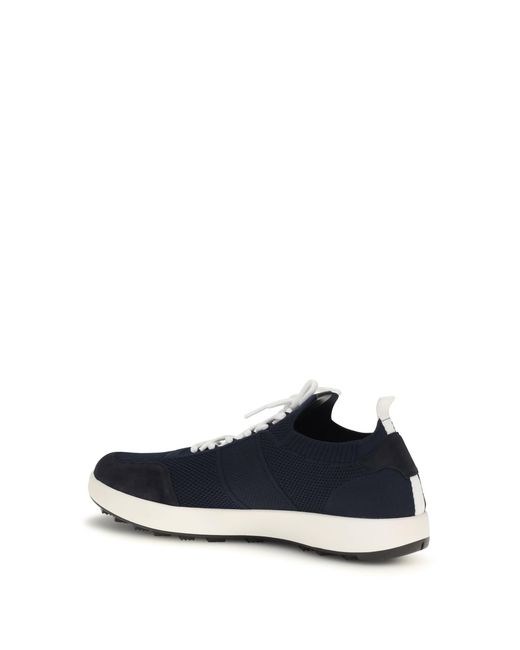 Kiton Blue Sneakers By Upper: Fabric; Sole: Rubber for men