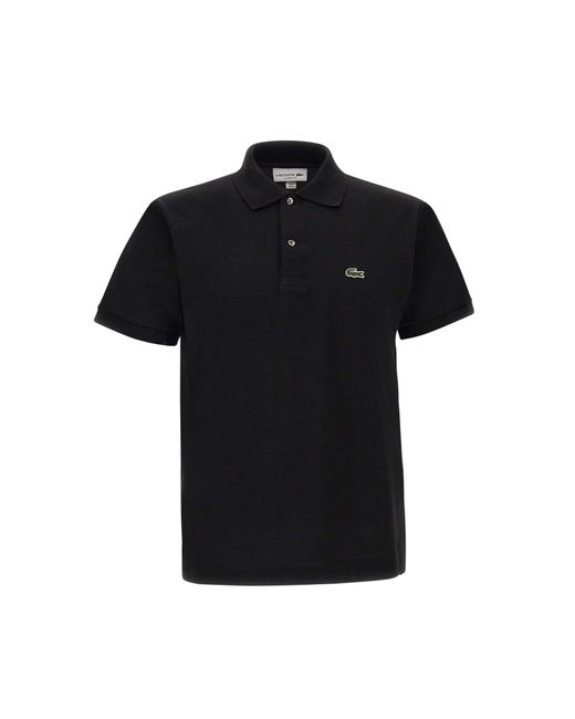 Lacoste Black Petit Piqué Cotton Polo Shirt "l.12.12" for men