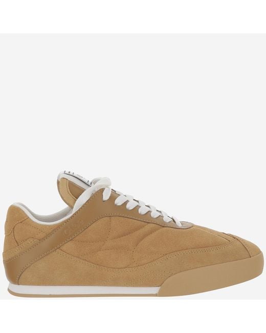 Chloé Brown Sneakers Kick Suede Polyester; Sole: Rubber Trainers