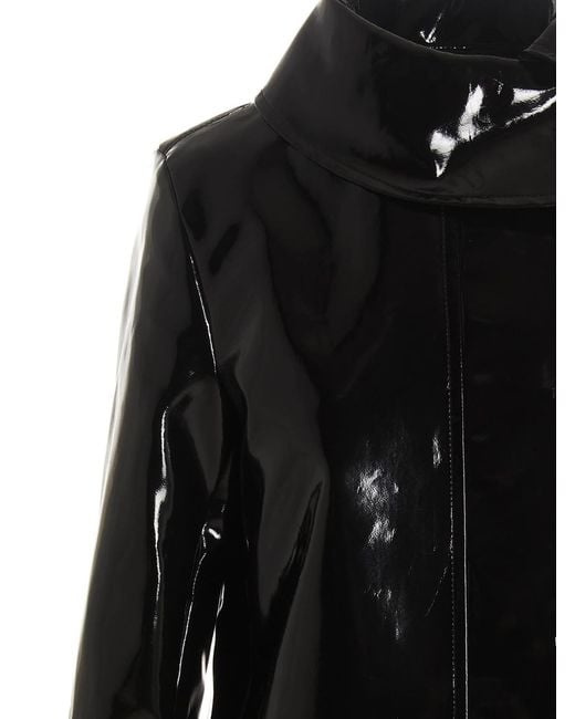 Raf Simons Black Vinyl Trench Coat