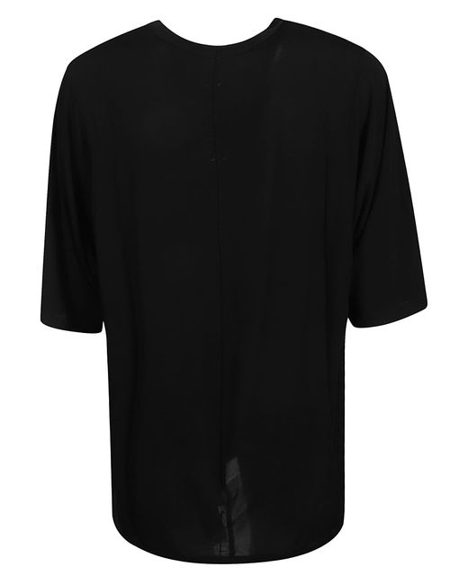 Rick Owens Black Oversized Round Neck T-Shirt for men