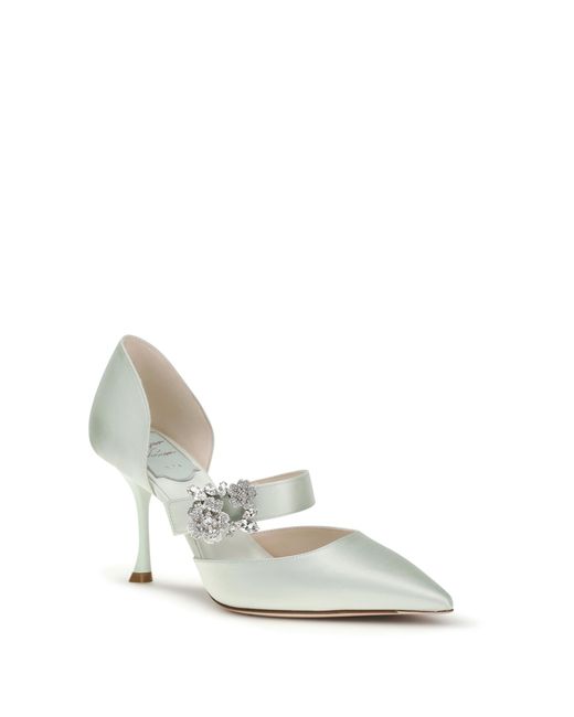 Roger Vivier Multicolor Pumps Efflorescence Dorsay Satin Silk