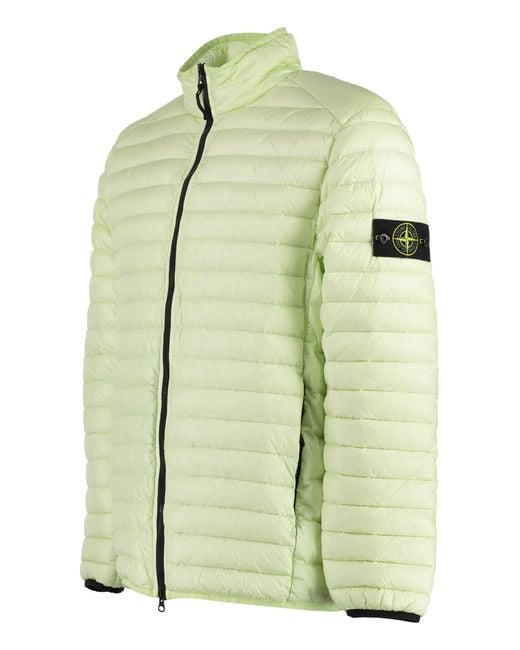 Stone Island Green Techno-nylon Down Jacket for men