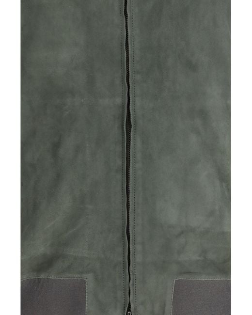 Salvatore Santoro Gray Suede Jacket Calf Leather Bos Taurus for men