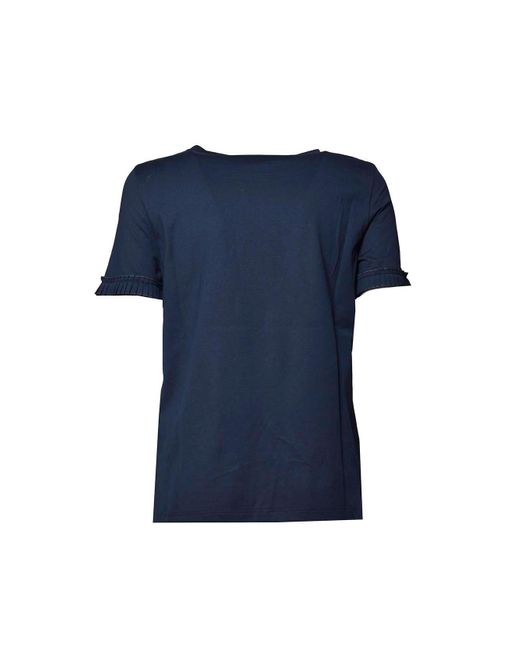 Max Mara Blue Crewneck Short-sleeved T-shirt